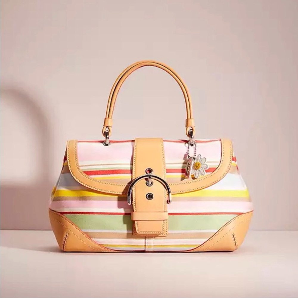 🌸🌼Coach 4438 Soho Hampton Daisy Flap Satchel Y2K🌼🌸
